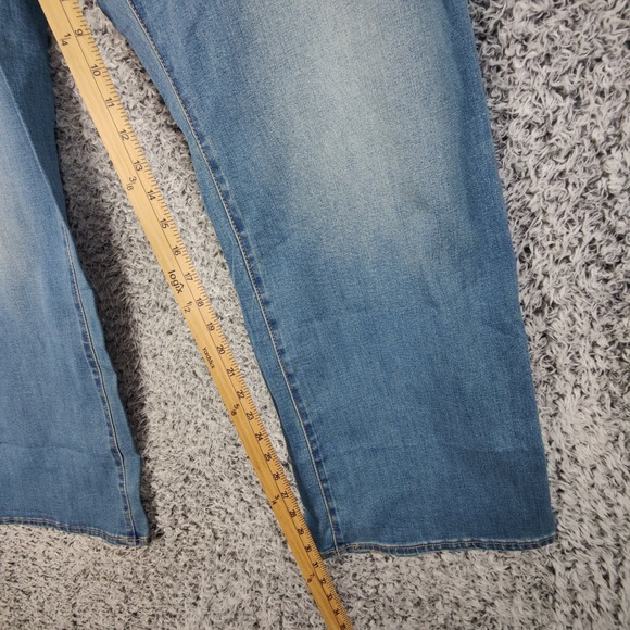 Old Navy Women Western Boho Kicker Boot-Cut Jeans Plus 30 Blue Mid-Rise Stretch - Picture 3 of 11